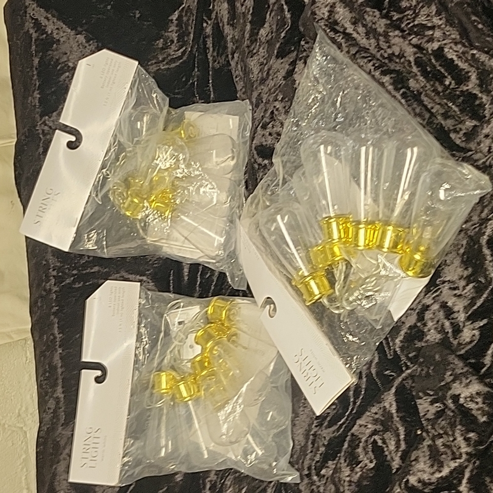 5 For 25.00/1 Set/String Lights/New in bags,batteries Needed